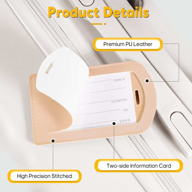 Airkit 3 Pack Luggage Tags for Suitcases, TSA Approved Bag Tags, Baggage Tags with Privacy Protection, Travel Essentials Luggage Accessories, Pale Pink - Image 4